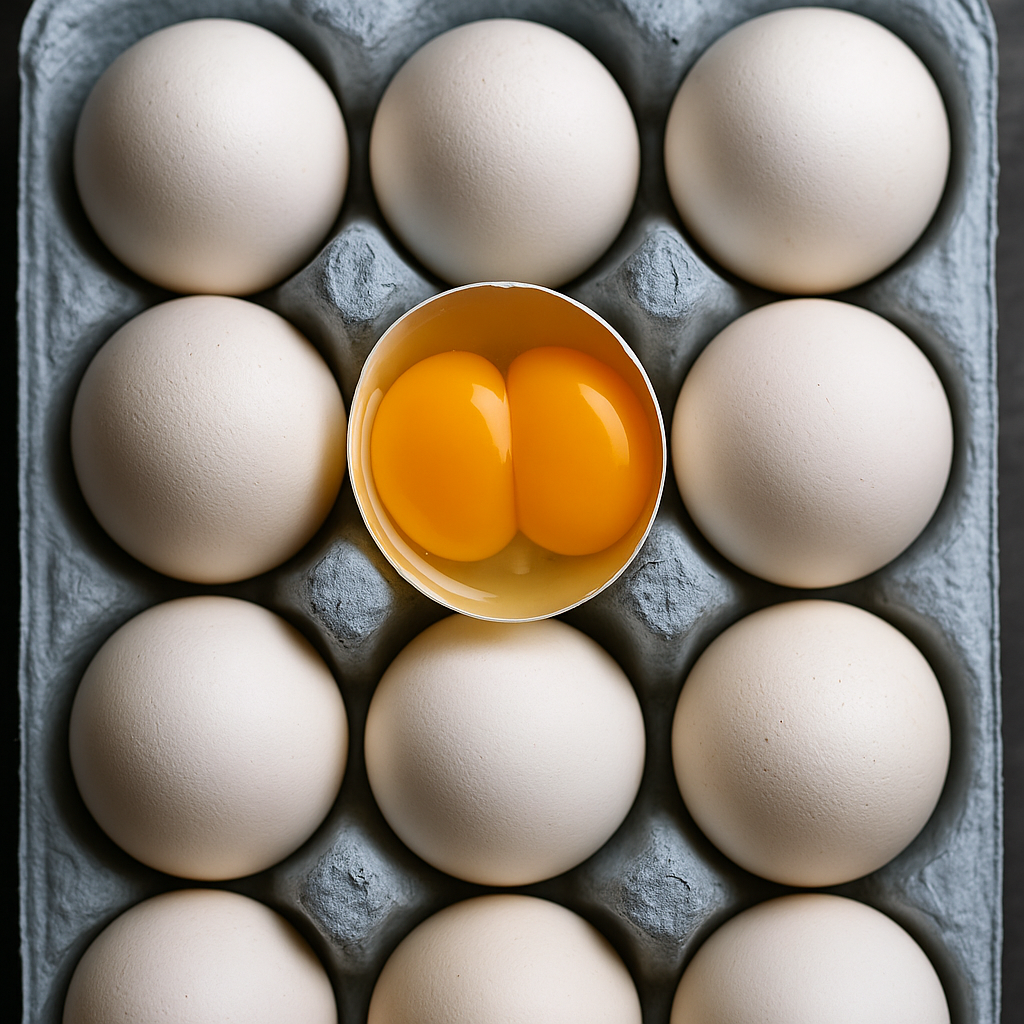 Double Yolk Eggs - 1 Tray ( 12 No's, Twin Buddies)