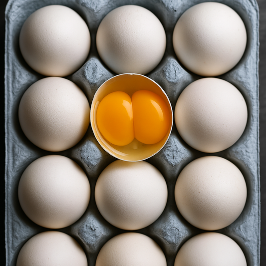 Double Yolk Eggs - 1 Tray ( 12 No's, Twin Buddies)