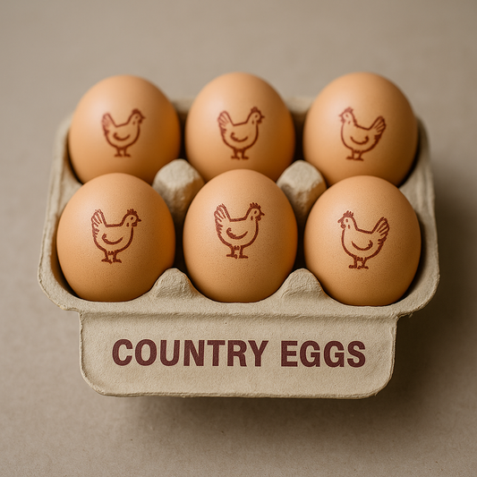 Country Eggs – 1 Tray (6 pcs, Desi/Nati Eggs/Free Roam)